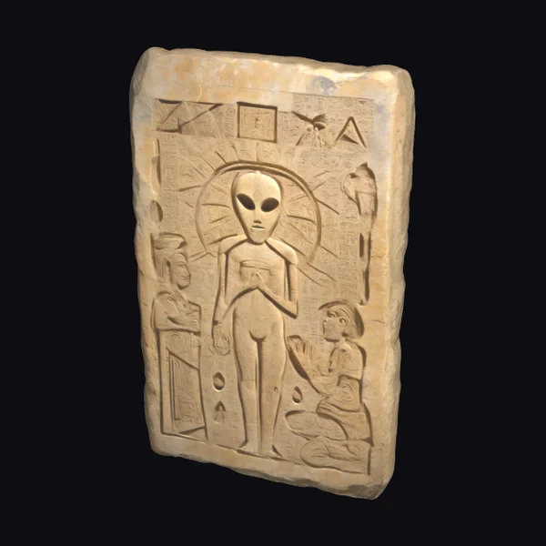 Ancient Alien Tablet Relief
