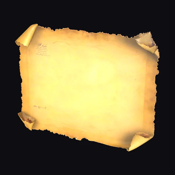 Yellowed Parchment Paper Sheet