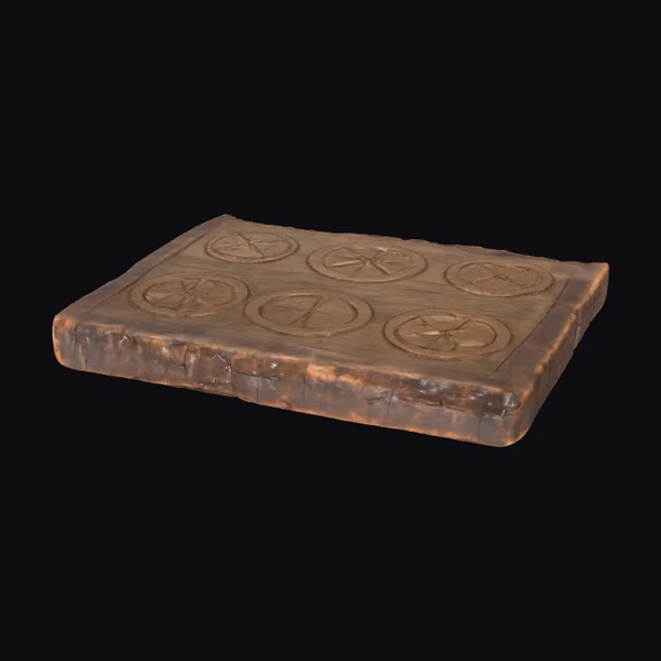 Ancient Wooden Ritual Plate