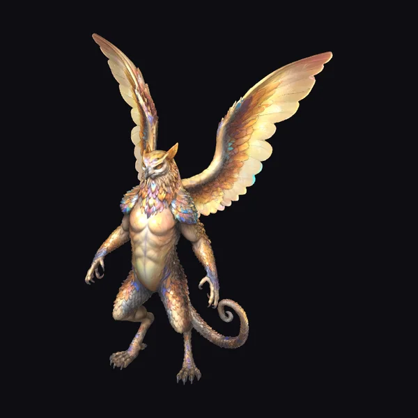 Winged Feline Guardian