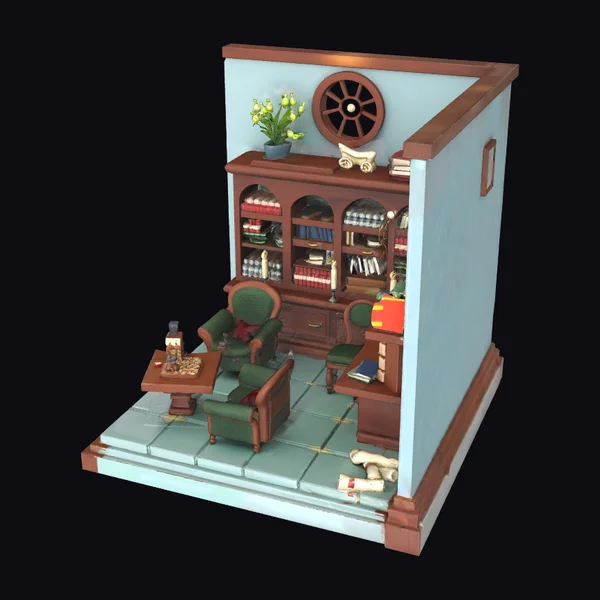 Cozy Study Nook Interior