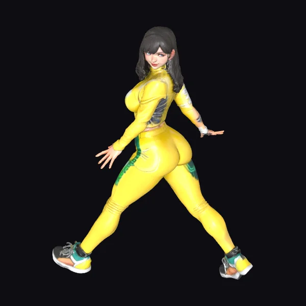 Woman in Yellow Outfit