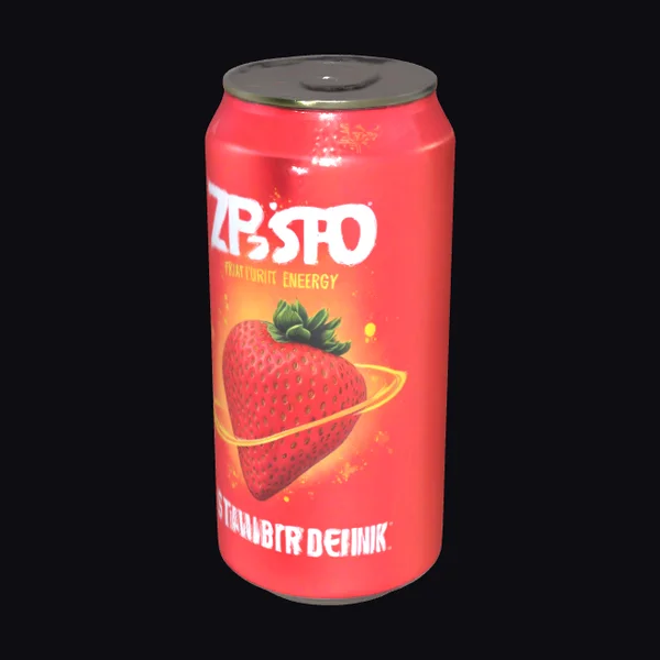 Strawberry Energy Drink Can