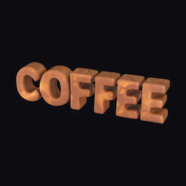 3D Coffee Text