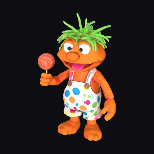 Orange Muppet Character