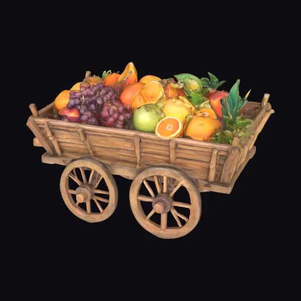 Wooden Fruit Cart