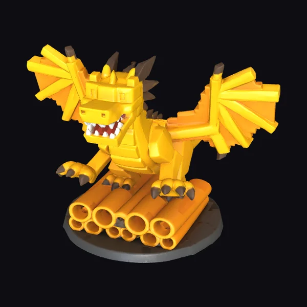 Yellow Dragon Figurine