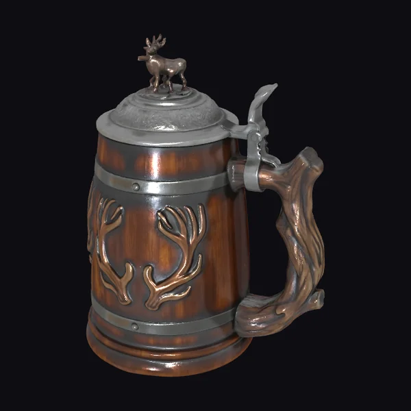 Deer Antler Beer Stein