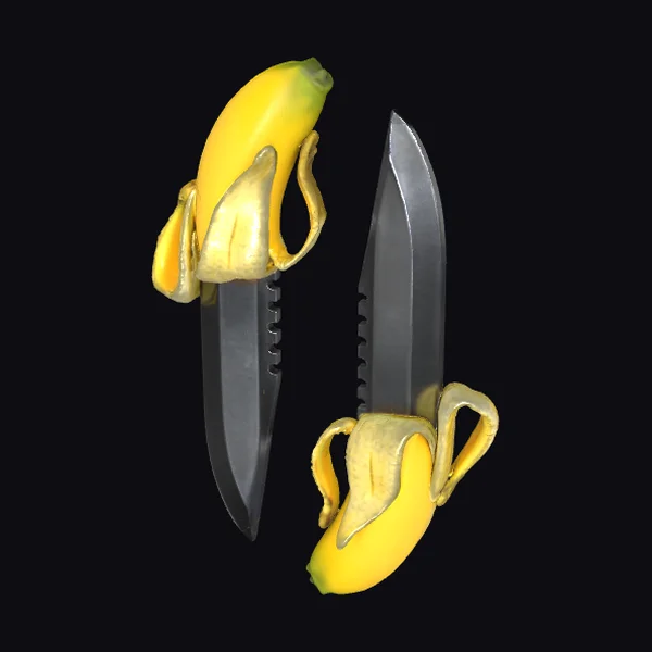 Banana Wrapped Serrated Knives