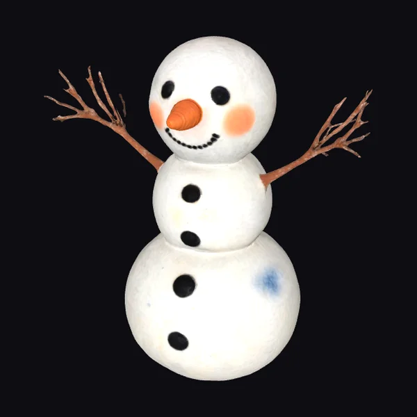 Smiling Snowman Figurine