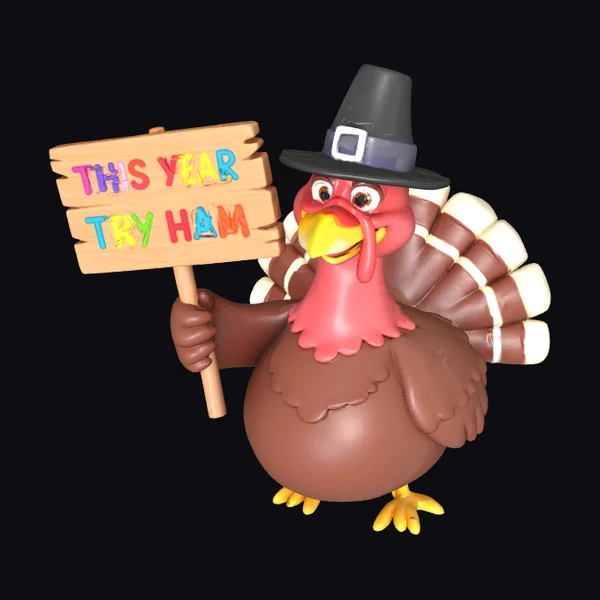 Turkey in Pilgrim Hat