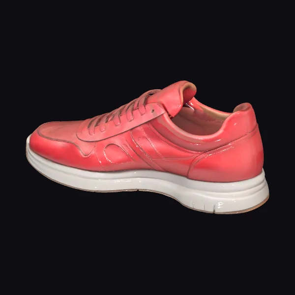 Pink Leather Sports Shoe