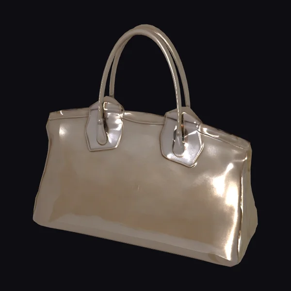 Shiny Beige Handbag