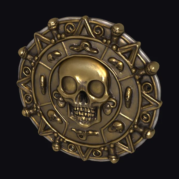 Aztec Skull Medallion