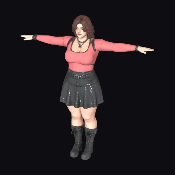 Young Woman in Outfit