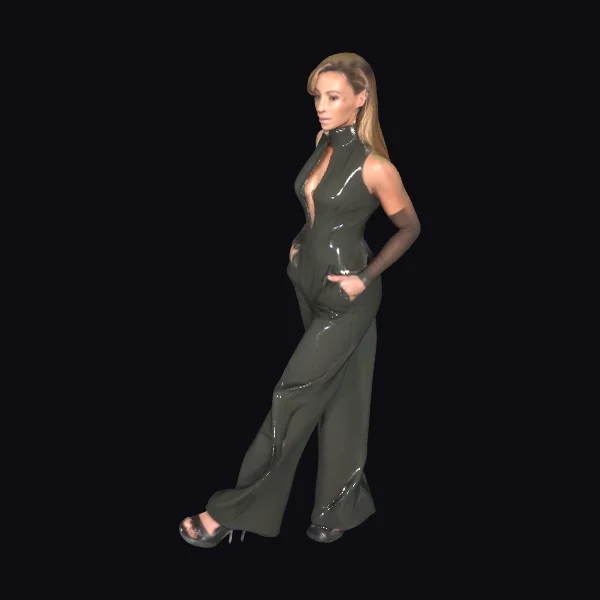 Woman in Green Jumpsuit