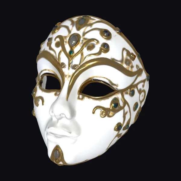 White Masquerade Mask