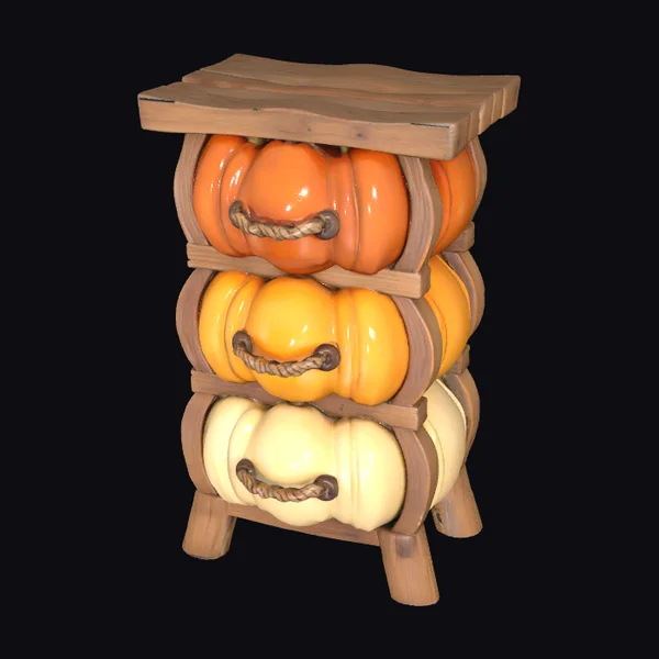 Stacked Pumpkin Cabinet
