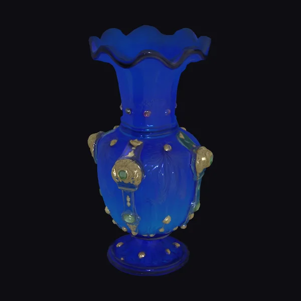 Cobalt Victorian Glass Vase