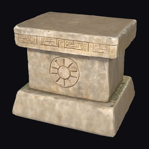 Ancient Pedestal with Sun