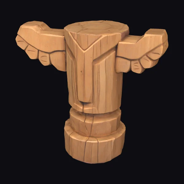 Wooden Totem Statue