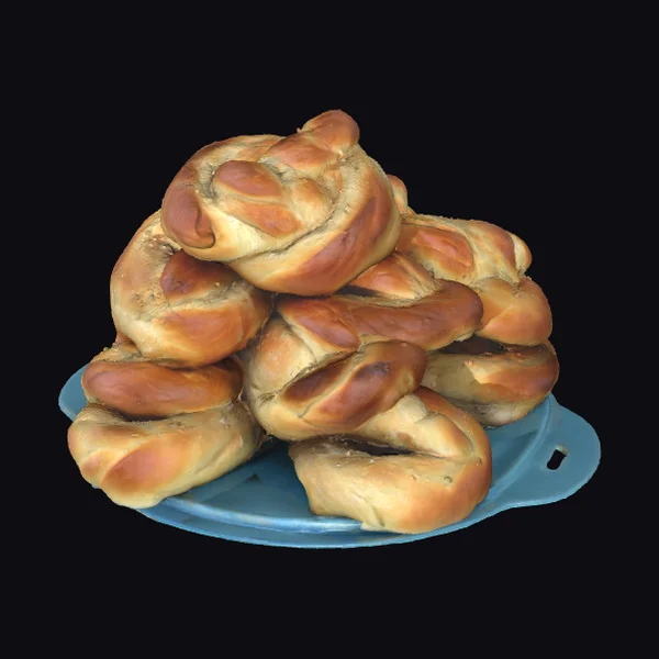 Braided Breads on Plate