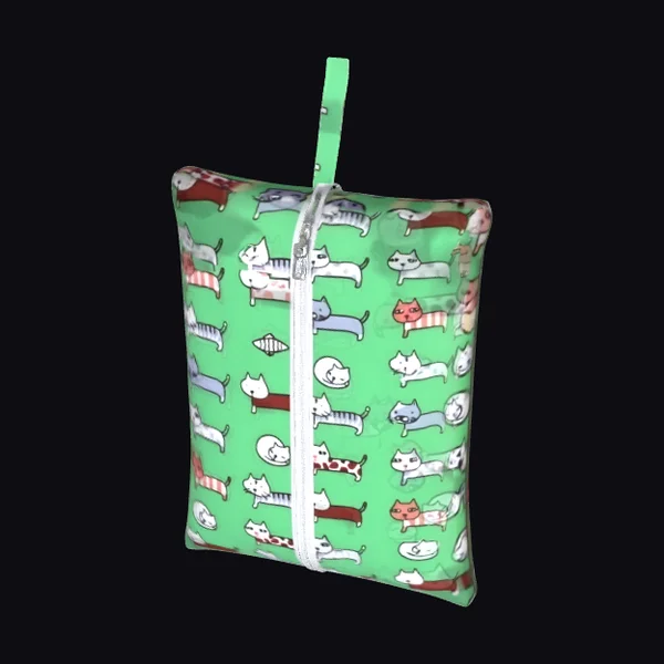 Green Cat Pouch