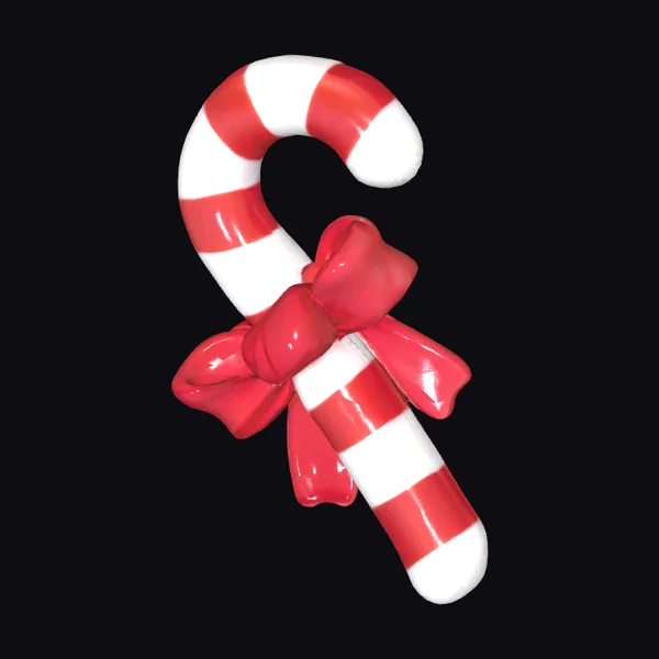 Candy Cane with Bow