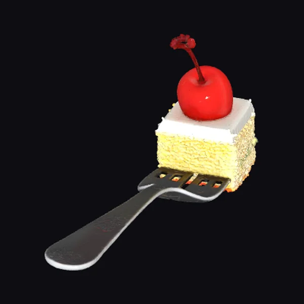Cake Slice on Fork