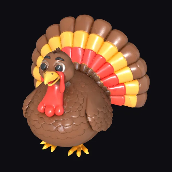 Cute Cartoon Turkey