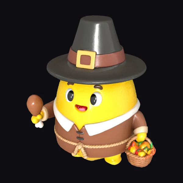 Pilgrim Egg Character