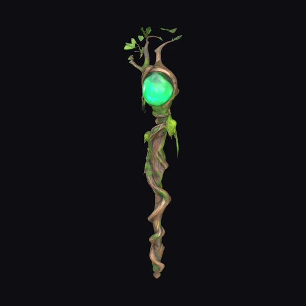 Twisted Wooden Druid Staff