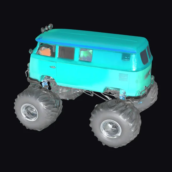 Turquoise Monster Van