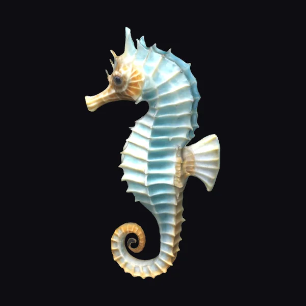Blue Seahorse Figurine