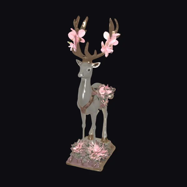 Porcelain Reindeer Figurine