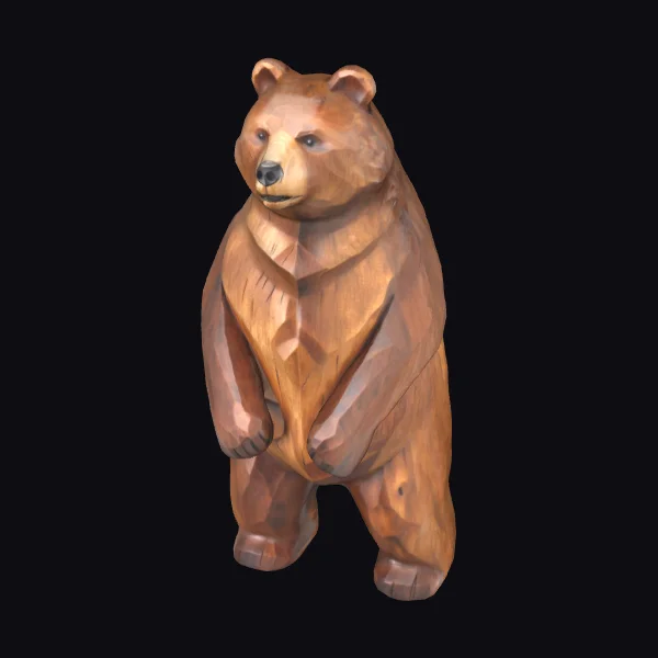 Wooden Bear Sculpture