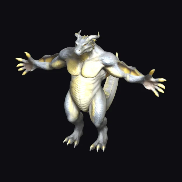 Muscular Draconid Creature