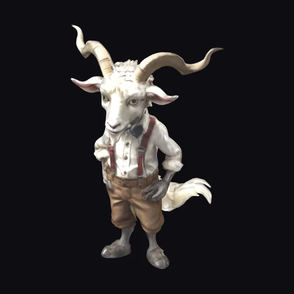 Anthropomorphic Goat Bartender