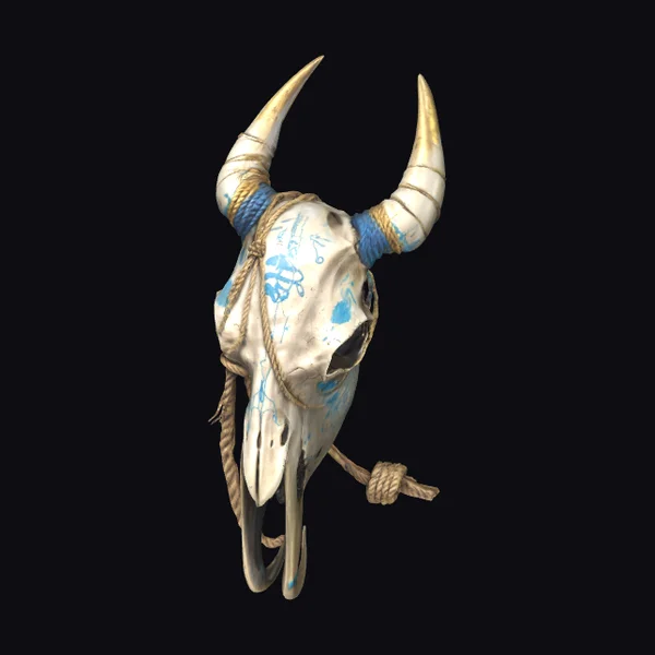 Aged Animal Skull Decoration