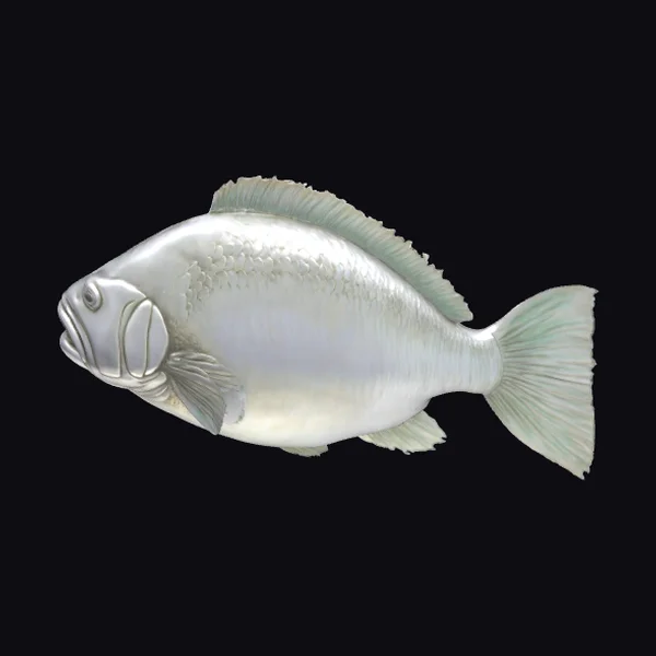 Giant Silver Fish Sculpture