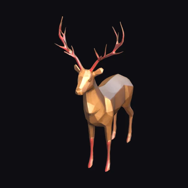 Low Poly Christmas Reindeer