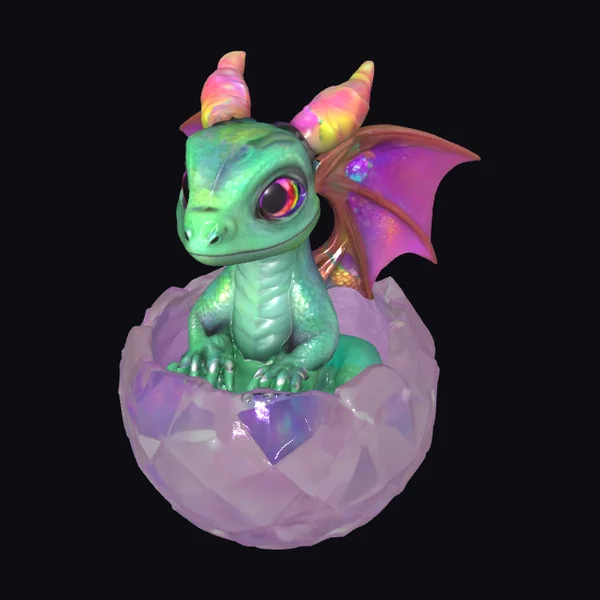 Baby Dragon Crystal Egg