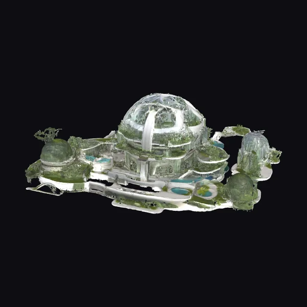 Futuristic Eco-Dome Complex
