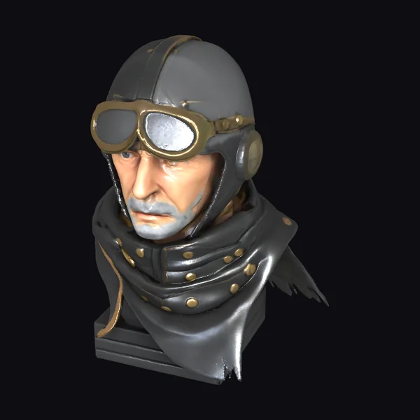 WW1 Fighter Pilot Bust