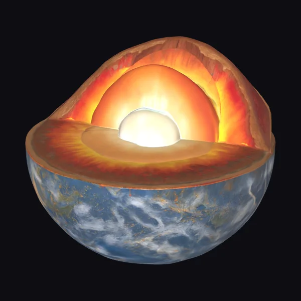 Earth's Interior Layers Cutaway