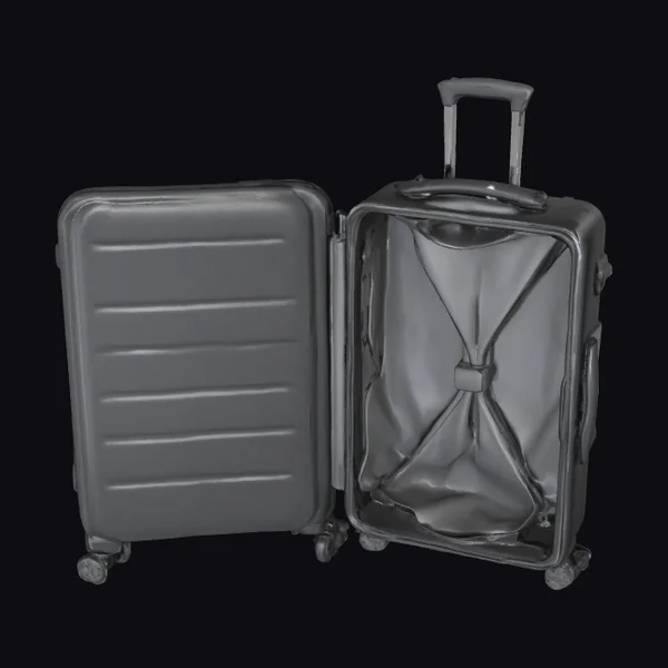 Open Hard-Shell Suitcase