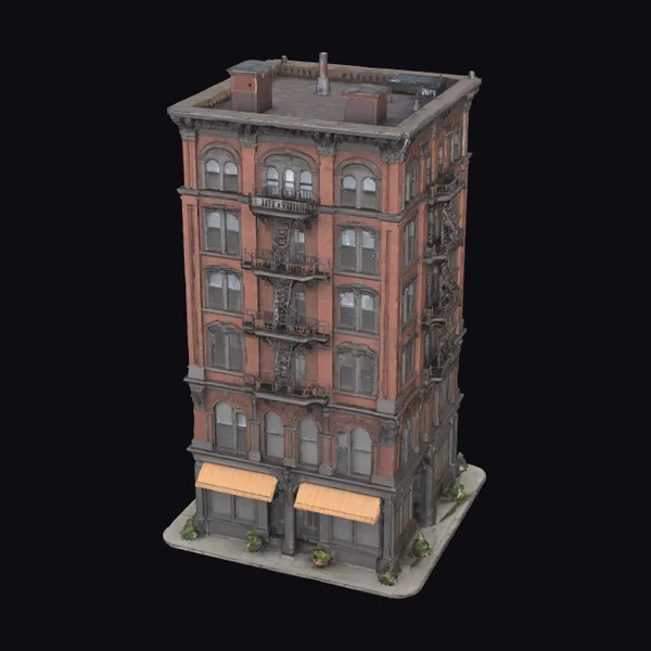 Brownstone Corner Building