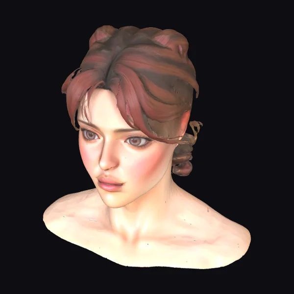 Anime Style Woman Head