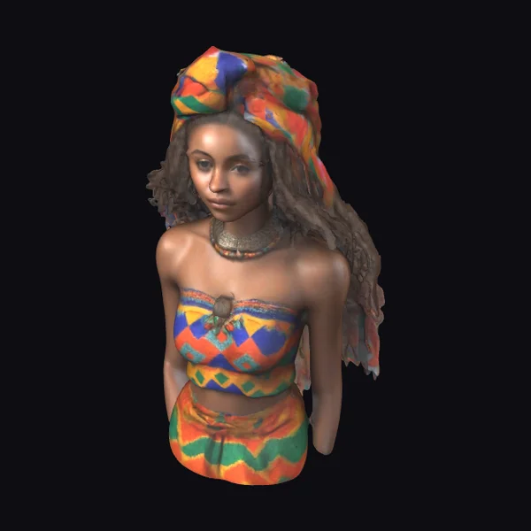 Young Woman in Headwrap