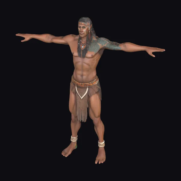 Amazonian Tribal Warrior T-POSE